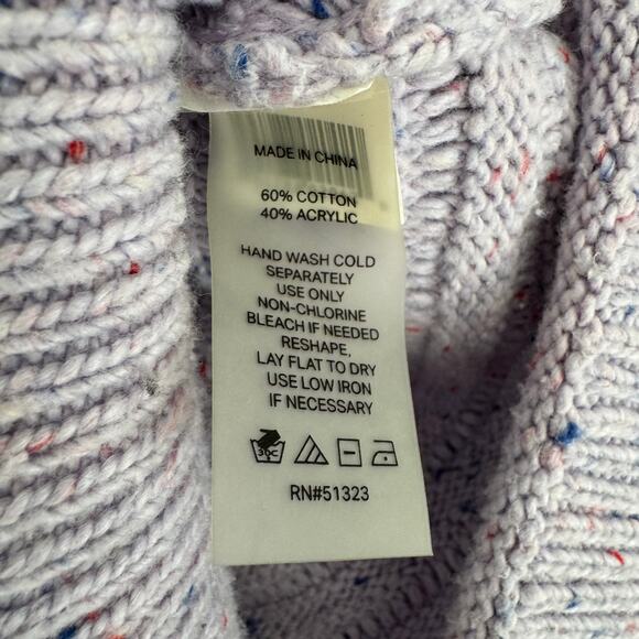 Court & Rowe Speckled Ottoman Turtleneck Chunky Sweater Purple Nordstrom - Picture 5 of 5